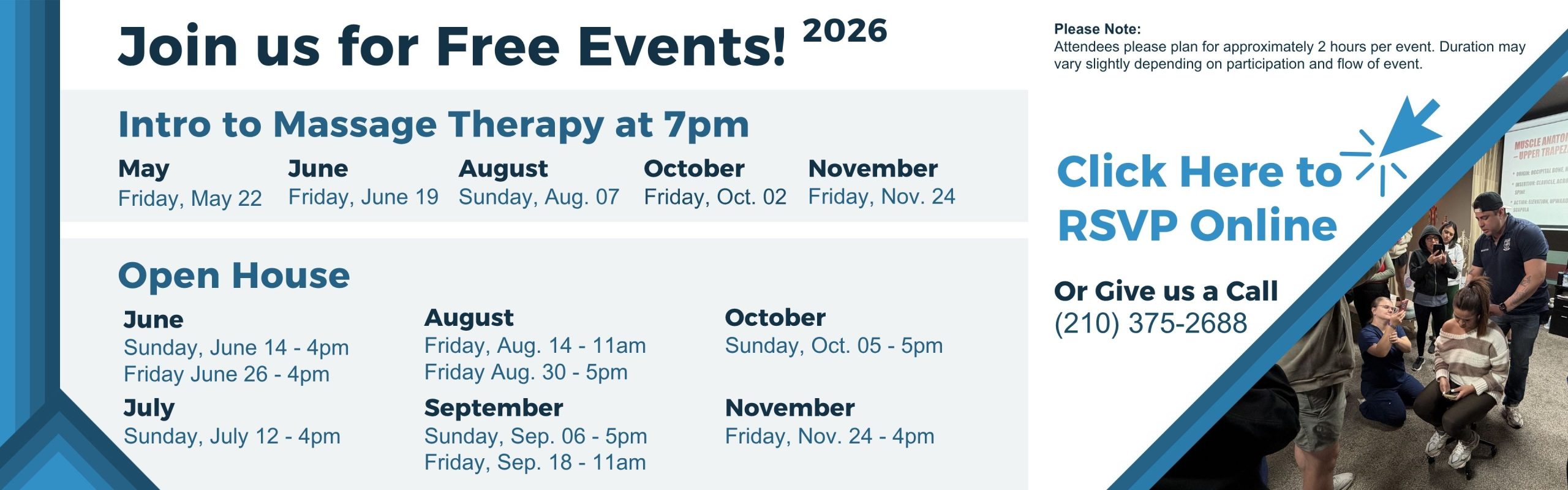 Amtt Free Events Calendar 2026 Banner